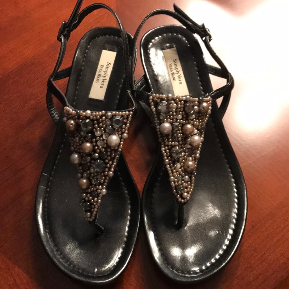 Vera Wang beaded sandal